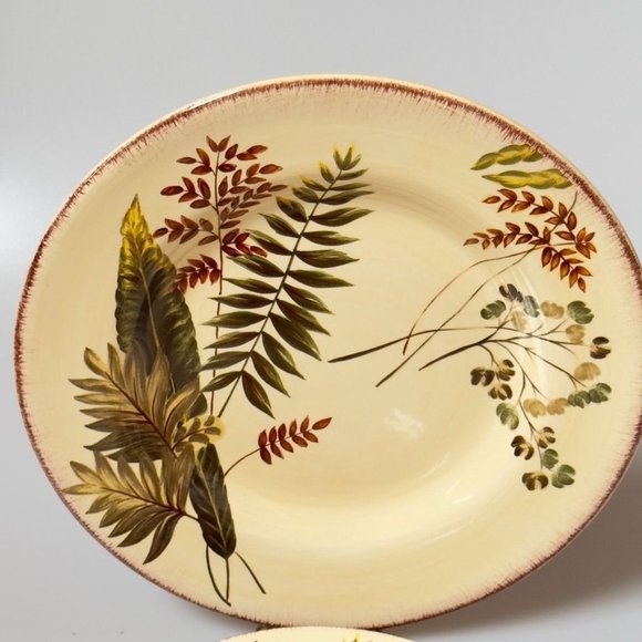 Dinner Desert/ Bread Plate Place Setting TABLETOPS GALLERY GREENWICH Green Folia - Picture 3 of 5